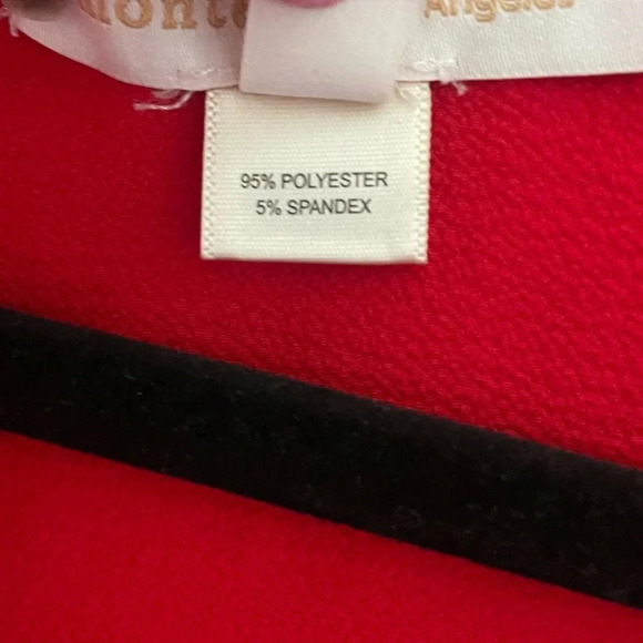 NWOT Monteau Los Angeles red flutter cross front blouse size Medium - Picture 5 of 5